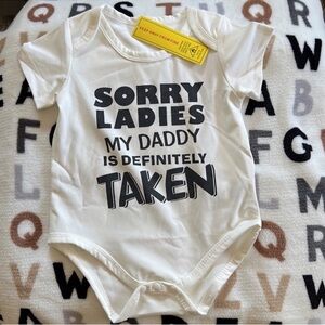 White Baby Onesie with Fun Print